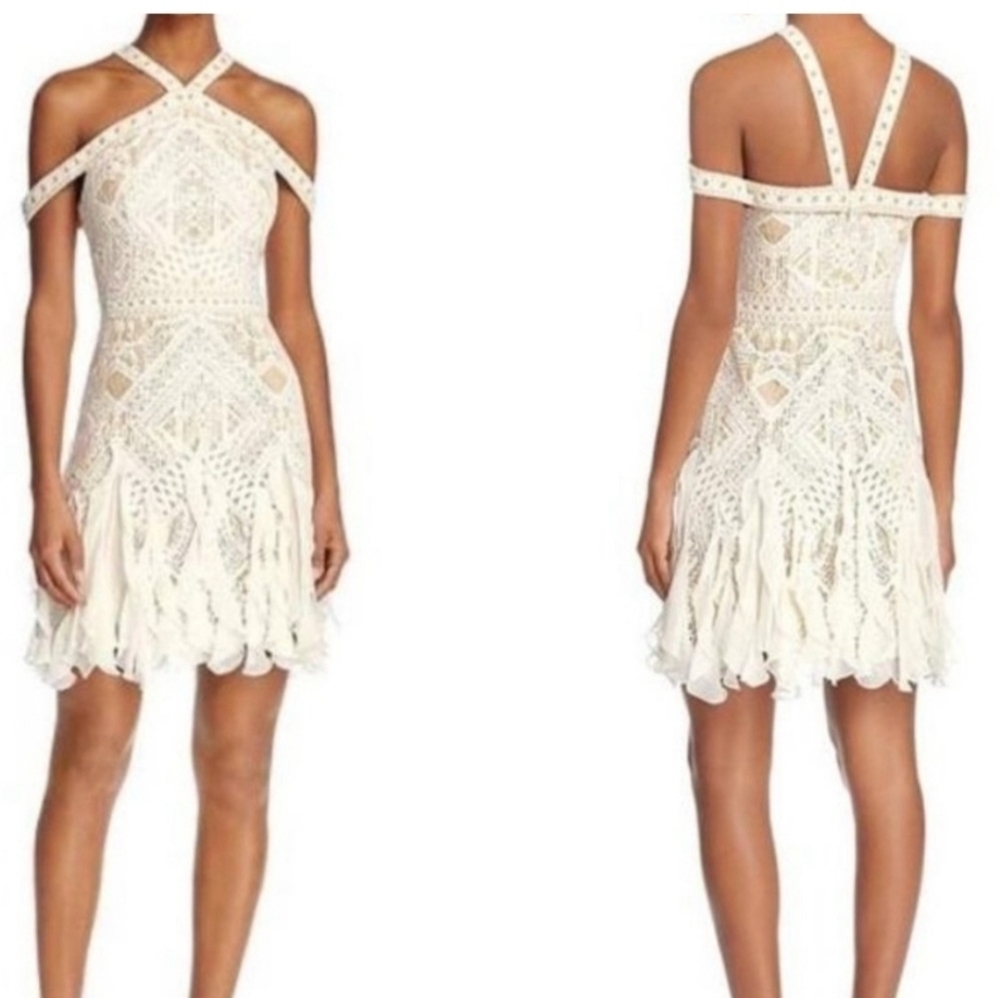 NWT BCBG MaxAzria Off White Leighann Lace Elegant Lace Women’s Dress